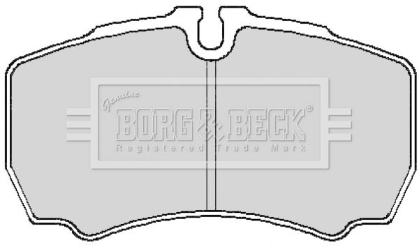 BORG & BECK Комплект тормозных колодок, дисковый тормоз BBP1863